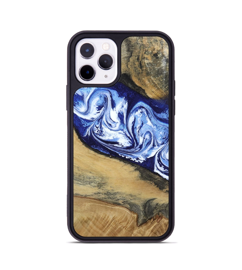 iPhone 11 Pro Wood Phone Case - Edsel (Blue, 802548)
