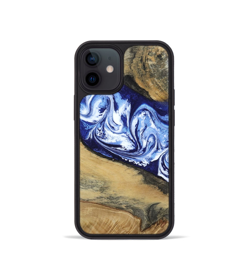 iPhone 12 mini Wood Phone Case - Edsel (Blue, 802548)
