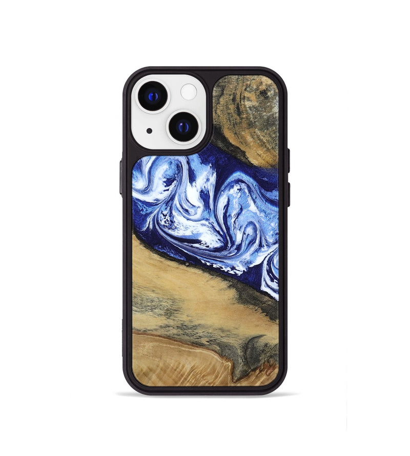 iPhone 13 mini Wood Phone Case - Edsel (Blue, 802548)