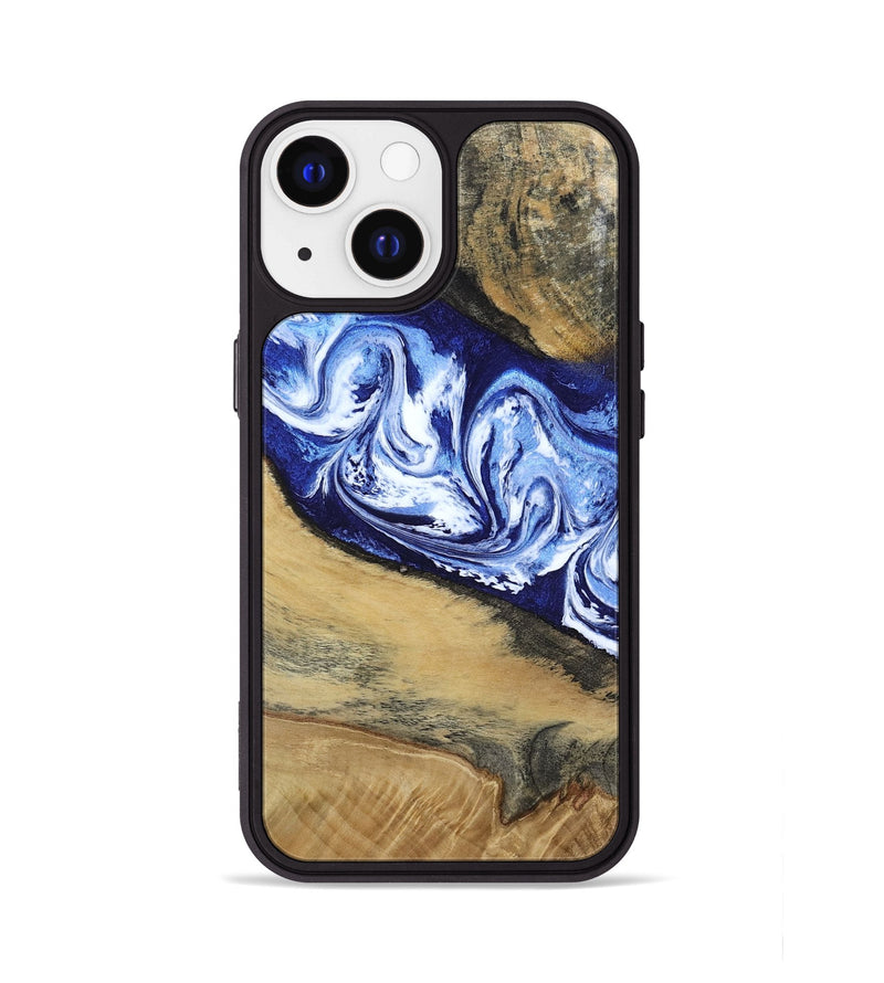 iPhone 13 Wood Phone Case - Edsel (Blue, 802548)
