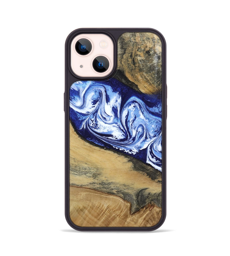 iPhone 14 Wood Phone Case - Edsel (Blue, 802548)