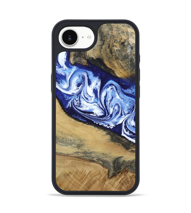 iPhone 16e Wood Phone Case - Edsel (Blue, 802548)