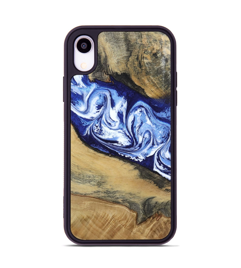 iPhone Xr Wood Phone Case - Edsel (Blue, 802548)