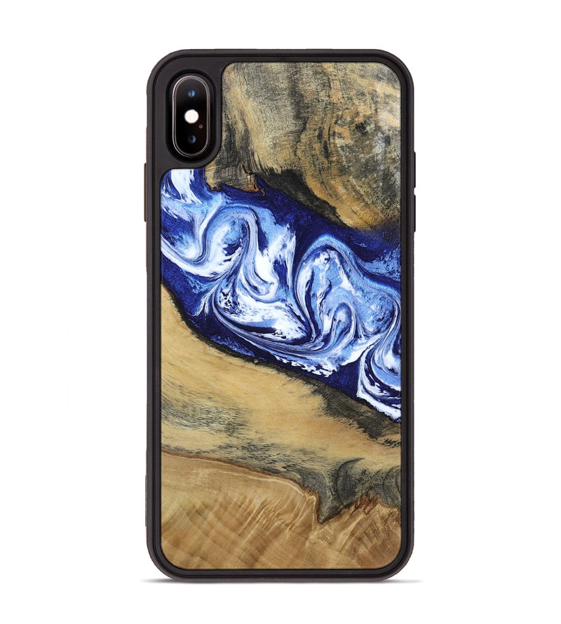 iPhone Xs Max Wood Phone Case - Edsel (Blue, 802548)