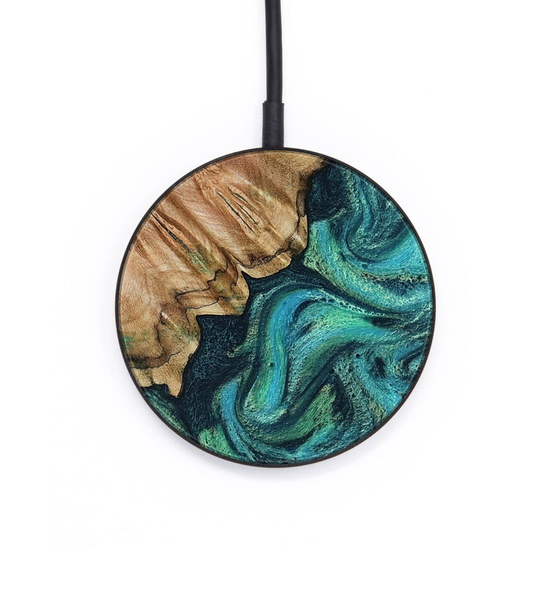 Circle Wood Wireless Charger - Aurora (Green, 802600)