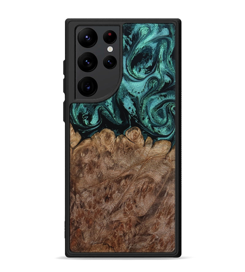 Galaxy S22 Ultra Wood Phone Case - Solana (Green, 802601)