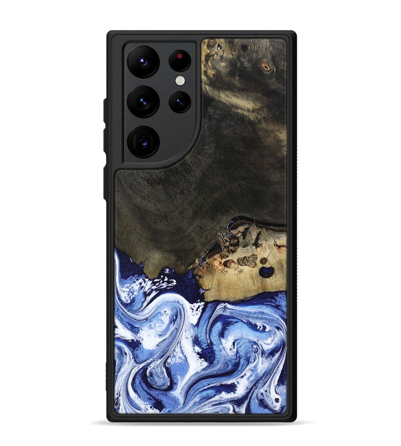 Galaxy S22 Ultra Wood Phone Case - Emanuel (Blue, 802605)