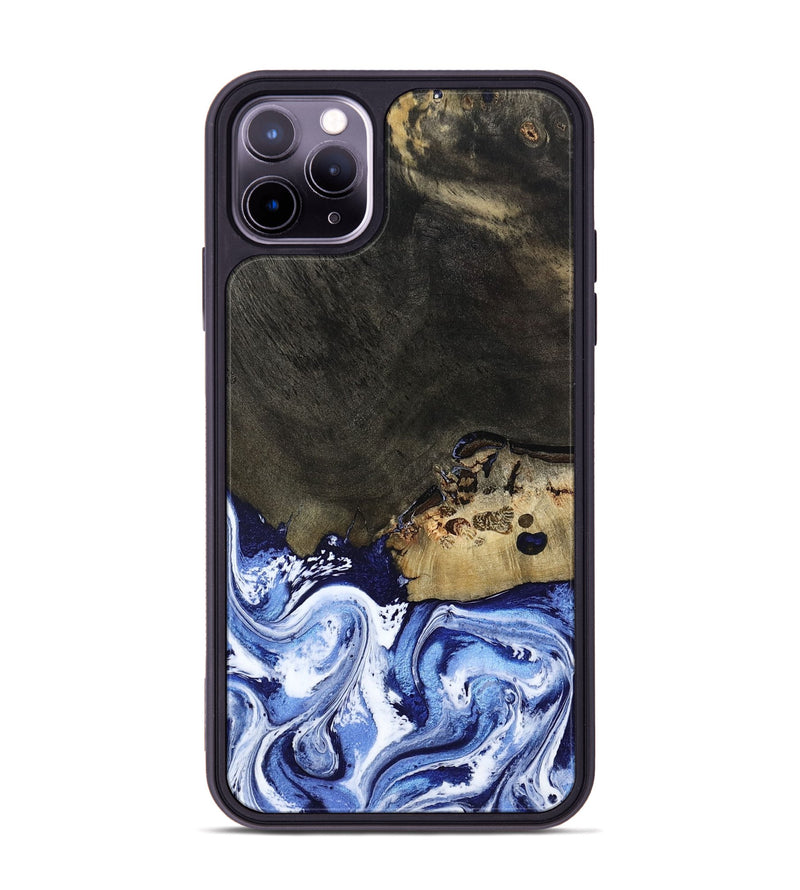 iPhone 11 Pro Max Wood Phone Case - Emanuel (Blue, 802605)