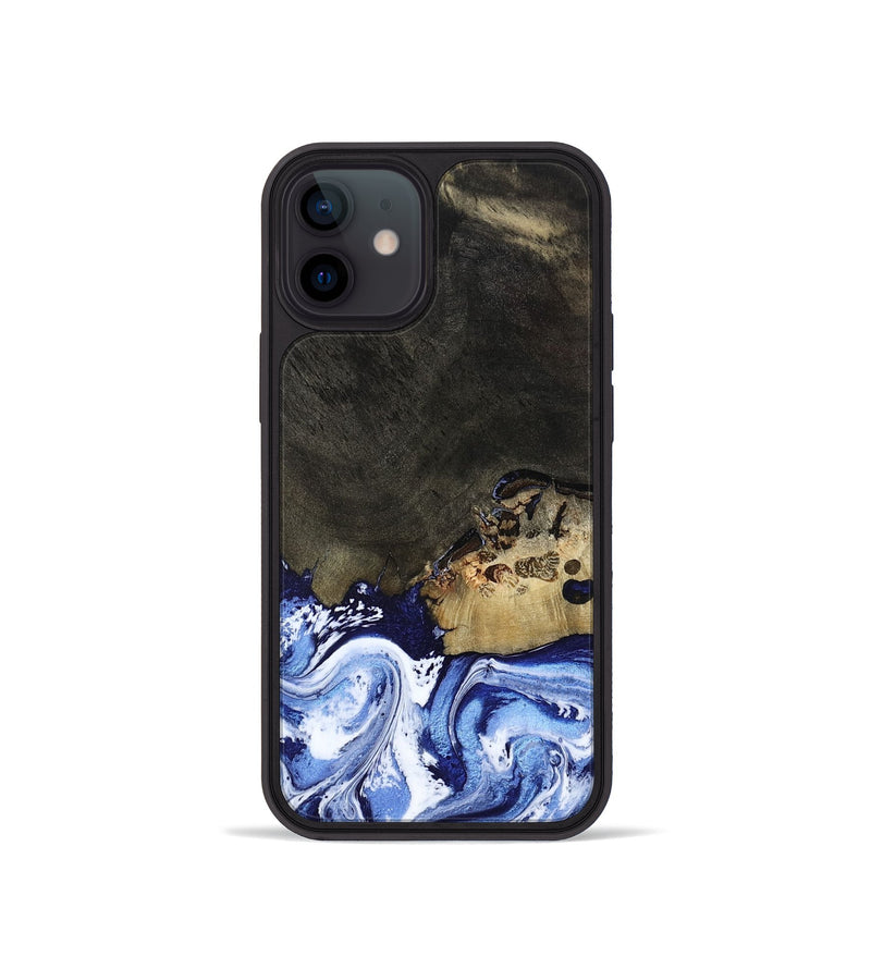 iPhone 12 mini Wood Phone Case - Emanuel (Blue, 802605)