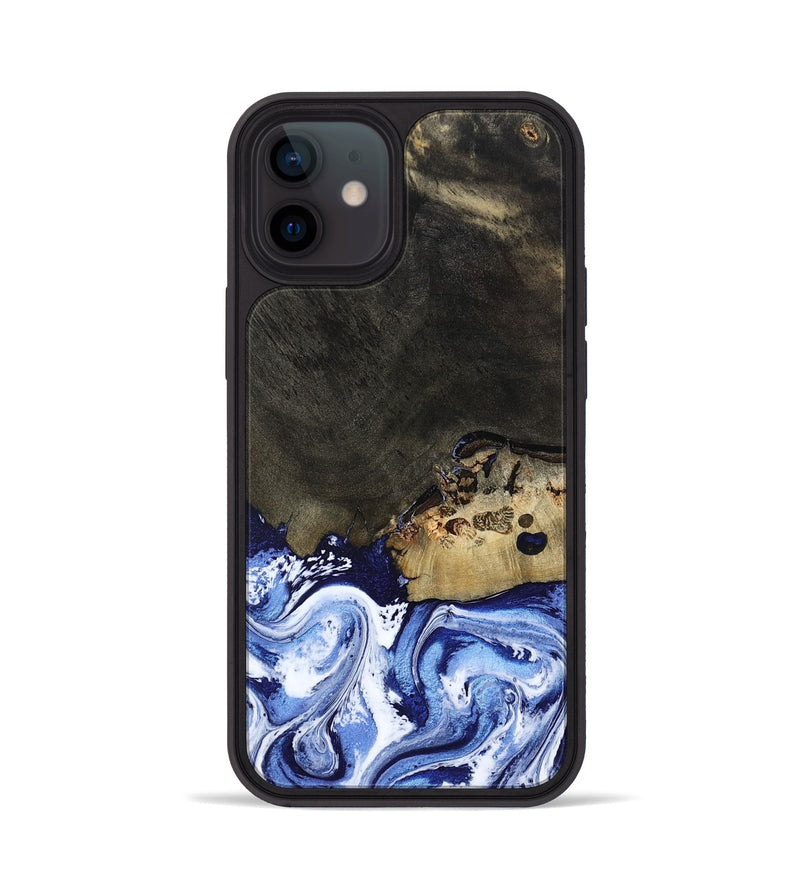 iPhone 12 Wood Phone Case - Emanuel (Blue, 802605)
