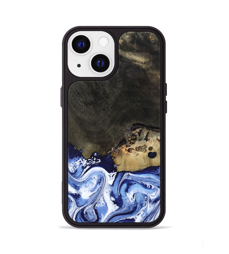 iPhone 13 Wood Phone Case - Emanuel (Blue, 802605)