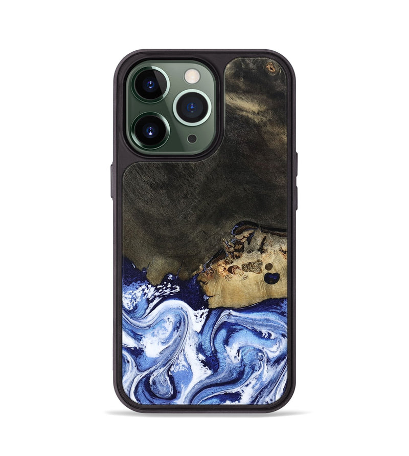 iPhone 13 Pro Wood Phone Case - Emanuel (Blue, 802605)
