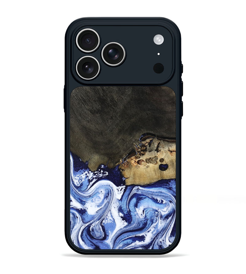 iPhone 17 Pro Max Wood Phone Case - Emanuel (Blue, 802605)