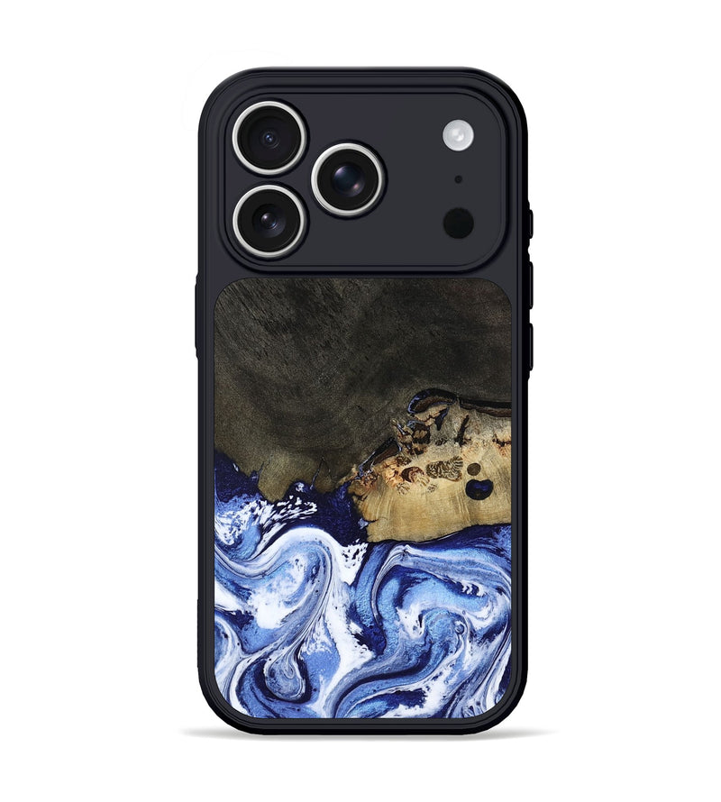 iPhone 17 Pro Wood Phone Case - Emanuel (Blue, 802605)