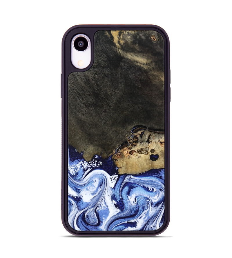 iPhone Xr Wood Phone Case - Emanuel (Blue, 802605)