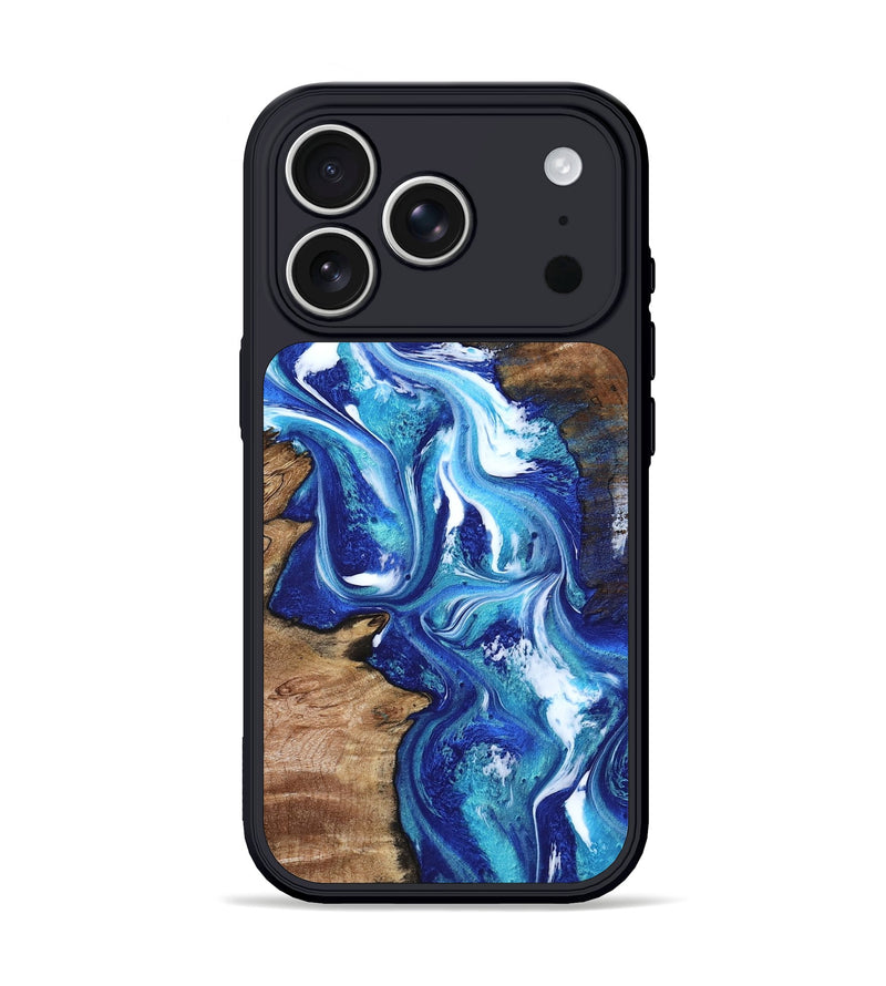 iPhone 17 Pro Wood Phone Case - Louie (Blue, 802608)