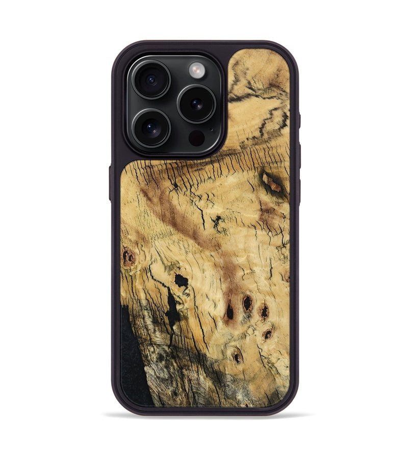 iPhone 15 Pro Wood Phone Case - Tamera (Wood Burl, 802615)