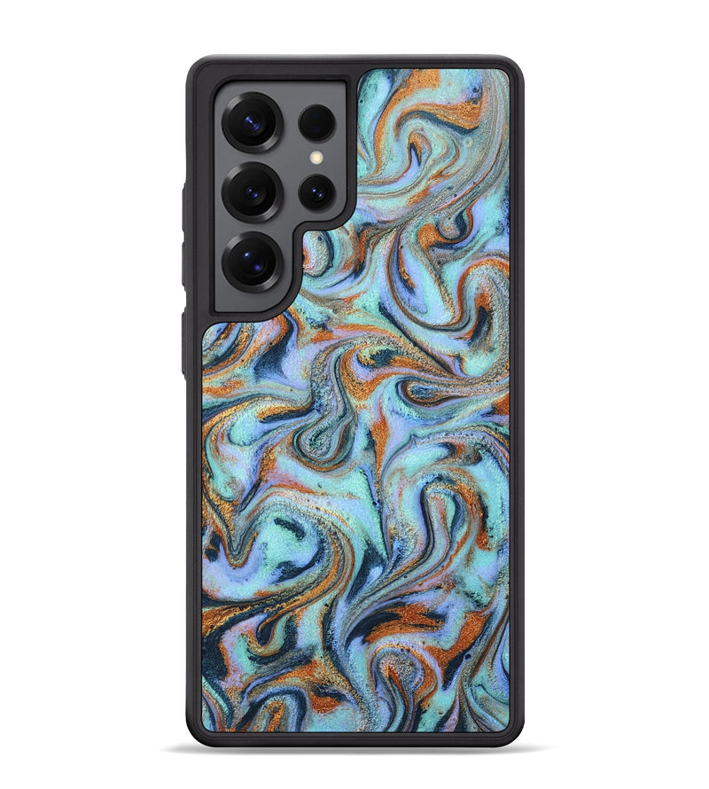 Galaxy S25 Ultra ResinArt Phone Case - Shayna (Teal & Gold, 802633)