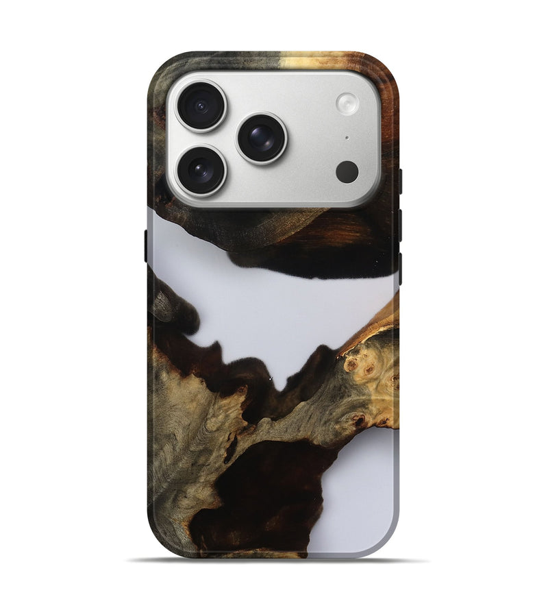 iPhone 17 Pro Wood Live Edge Phone Case - Emmitt (Clear, 802656)