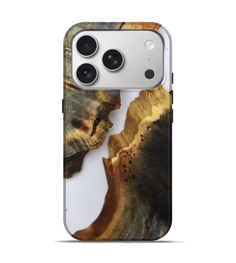 iPhone 17 Pro Wood Live Edge Phone Case - Hamza (Clear, 802658)