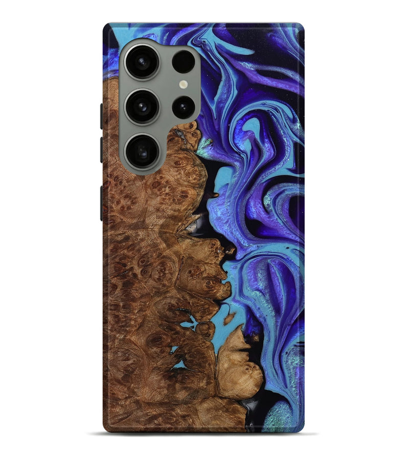 Galaxy S24 Ultra Wood Live Edge Phone Case - Elina (Purple, 802693)