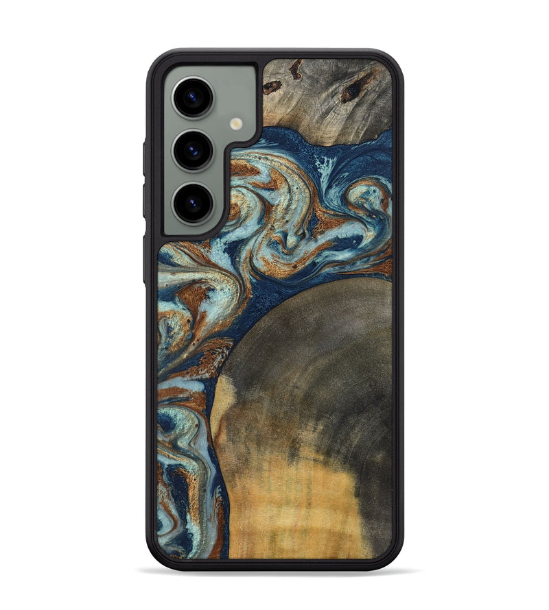 Galaxy S24 Plus Wood Phone Case - Karlee (Teal & Gold, 802706)