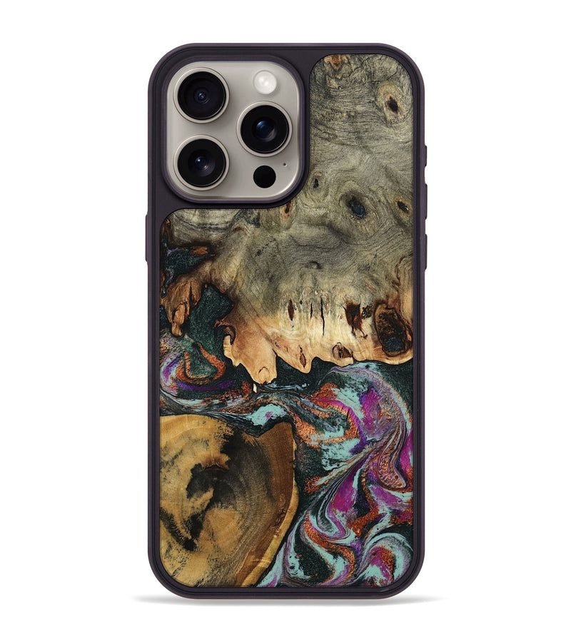 iPhone 15 Pro Max Wood Phone Case - Bernie (Green, 802759)