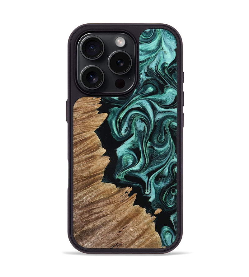 iPhone 16 Pro Wood Phone Case - Dion (Green, 802760)