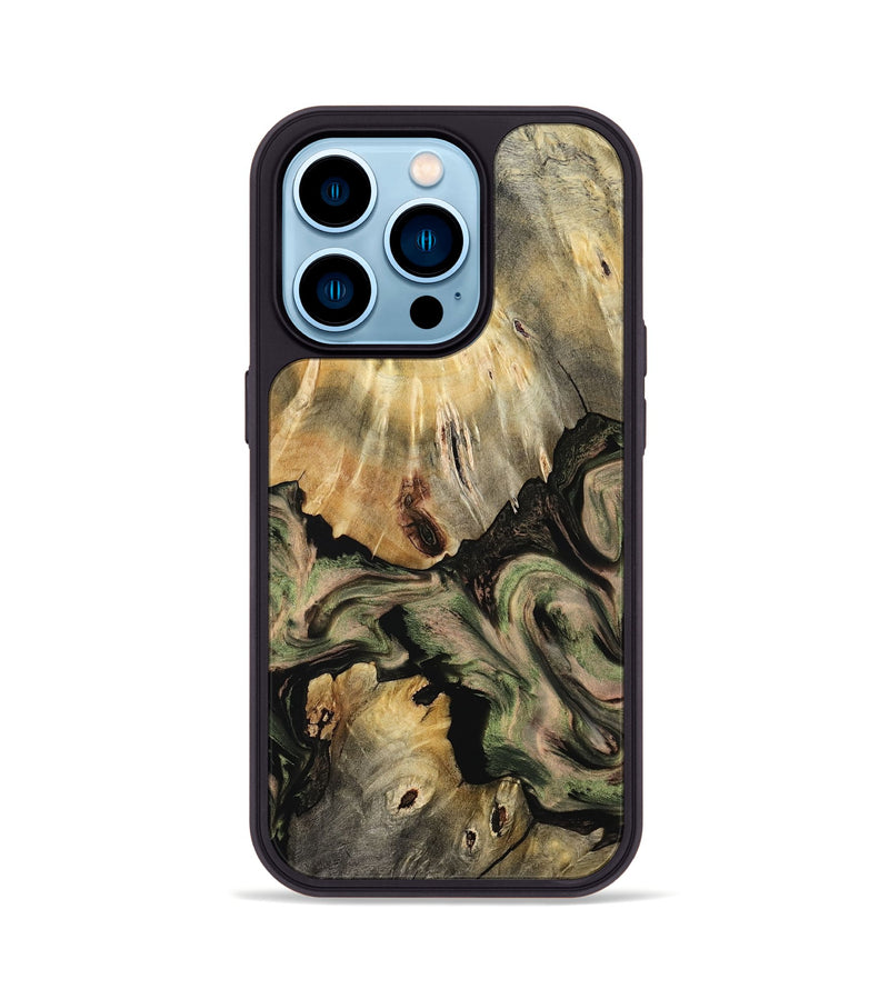 iPhone 14 Pro Wood Phone Case - Lyla (Green, 802762)