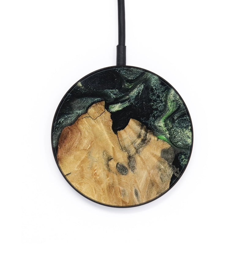 Circle Wood Wireless Charger - Dovie (Green, 802763)