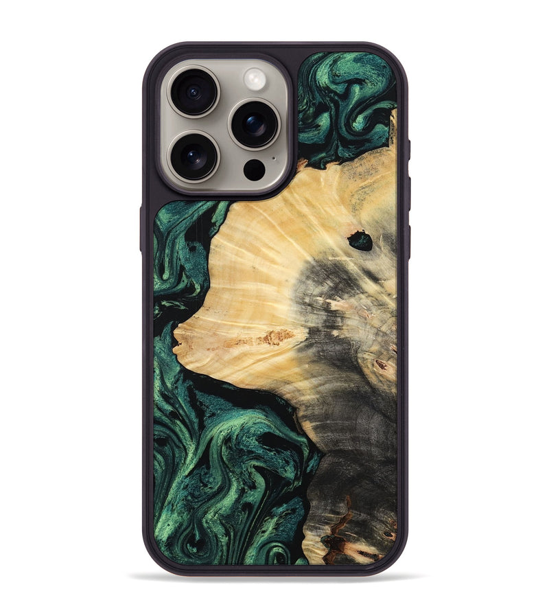 iPhone 15 Pro Max Wood Phone Case - Verda (Green, 802768)
