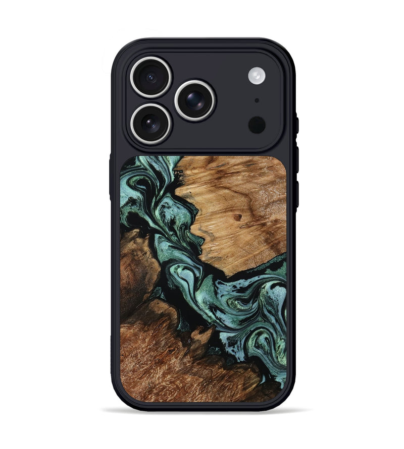 iPhone 17 Pro Wood Phone Case - Amos (Green, 802772)