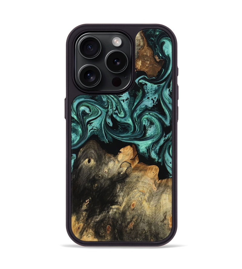 iPhone 15 Pro Wood Phone Case - Atharv (Green, 802773)