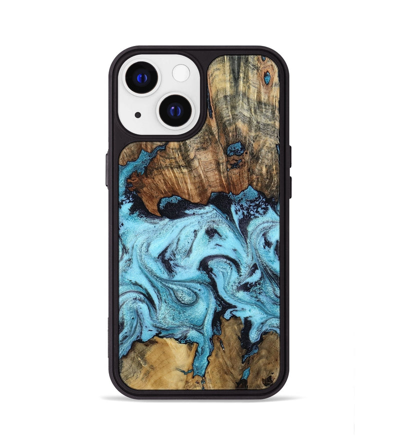 iPhone 13 Wood Phone Case - Kalani (Blue, 802778)