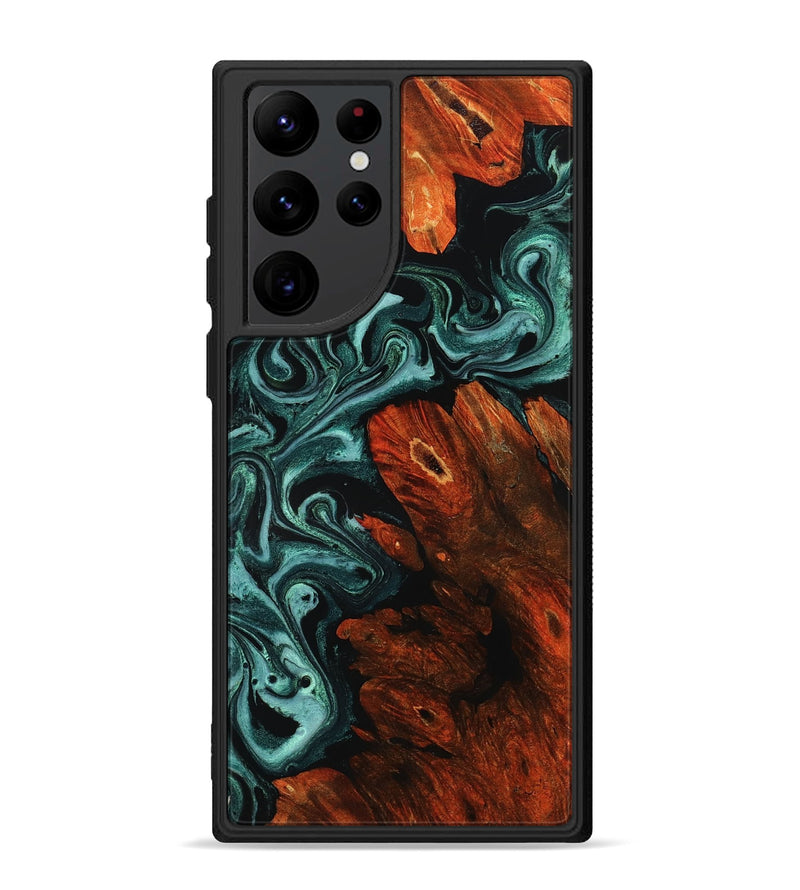 Galaxy S22 Ultra Wood Phone Case - Josue (Green, 802783)