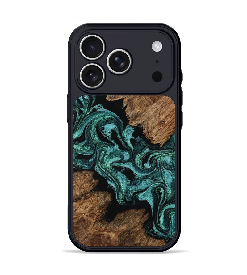 iPhone 17 Pro Wood Phone Case - Lailah (Green, 802784)