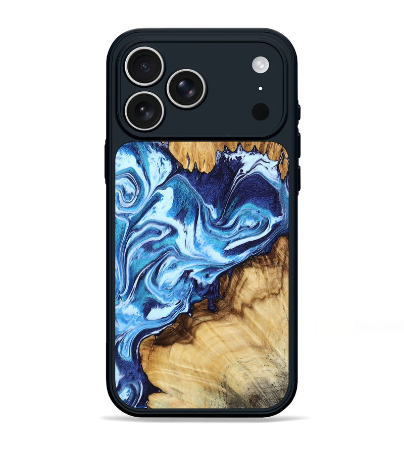 iPhone 17 Pro Max Wood Phone Case - Coby (Blue, 802878)