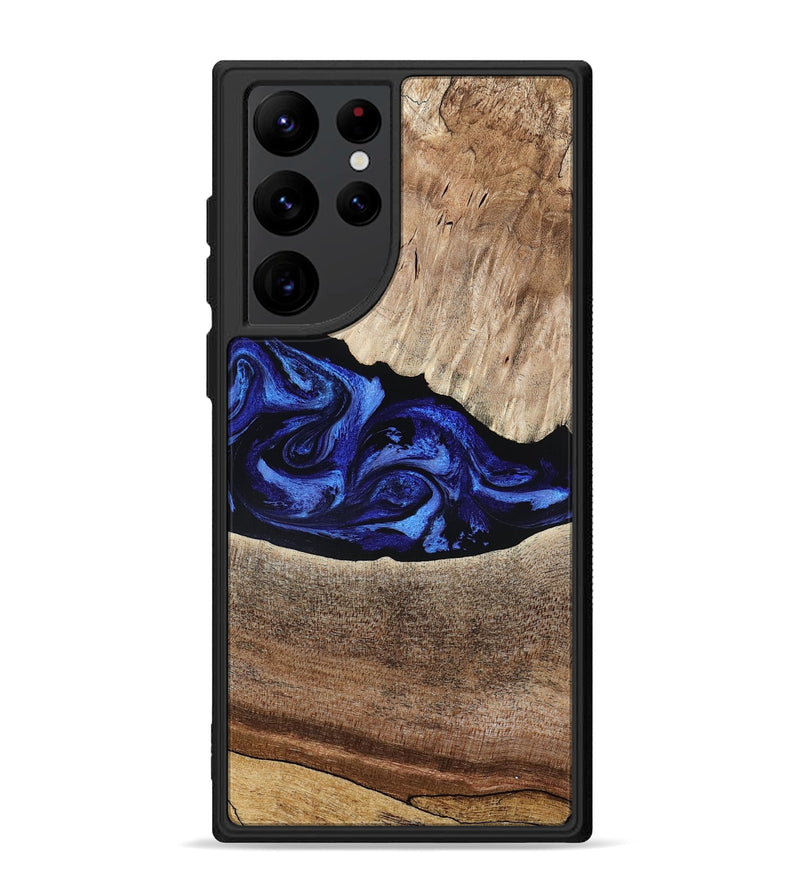 Galaxy S22 Ultra Wood Phone Case - Ariella (Blue, 802881)