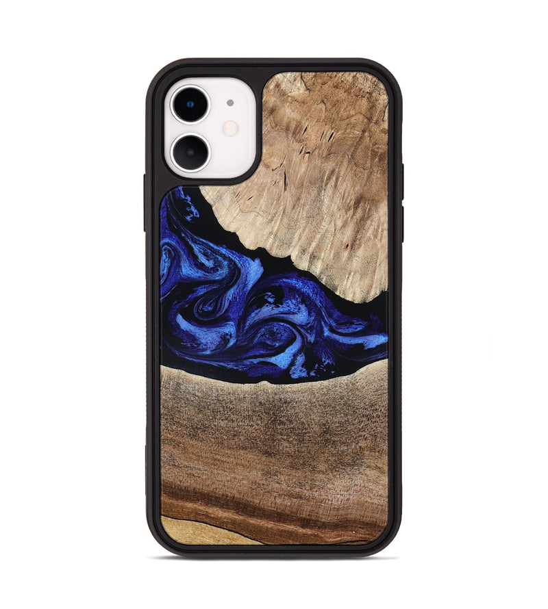 iPhone 11 Wood Phone Case - Ariella (Blue, 802881)