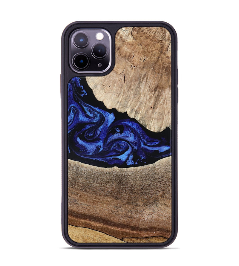 iPhone 11 Pro Max Wood Phone Case - Ariella (Blue, 802881)