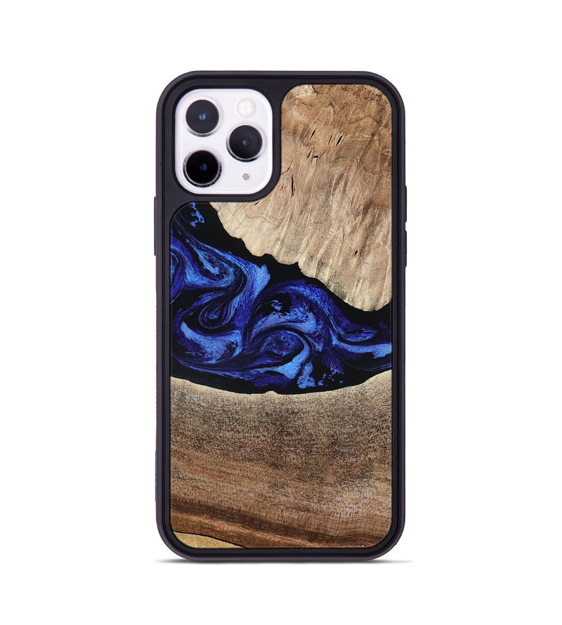 iPhone 11 Pro Wood Phone Case - Ariella (Blue, 802881)
