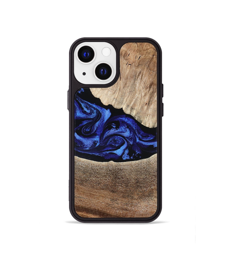 iPhone 13 mini Wood Phone Case - Ariella (Blue, 802881)
