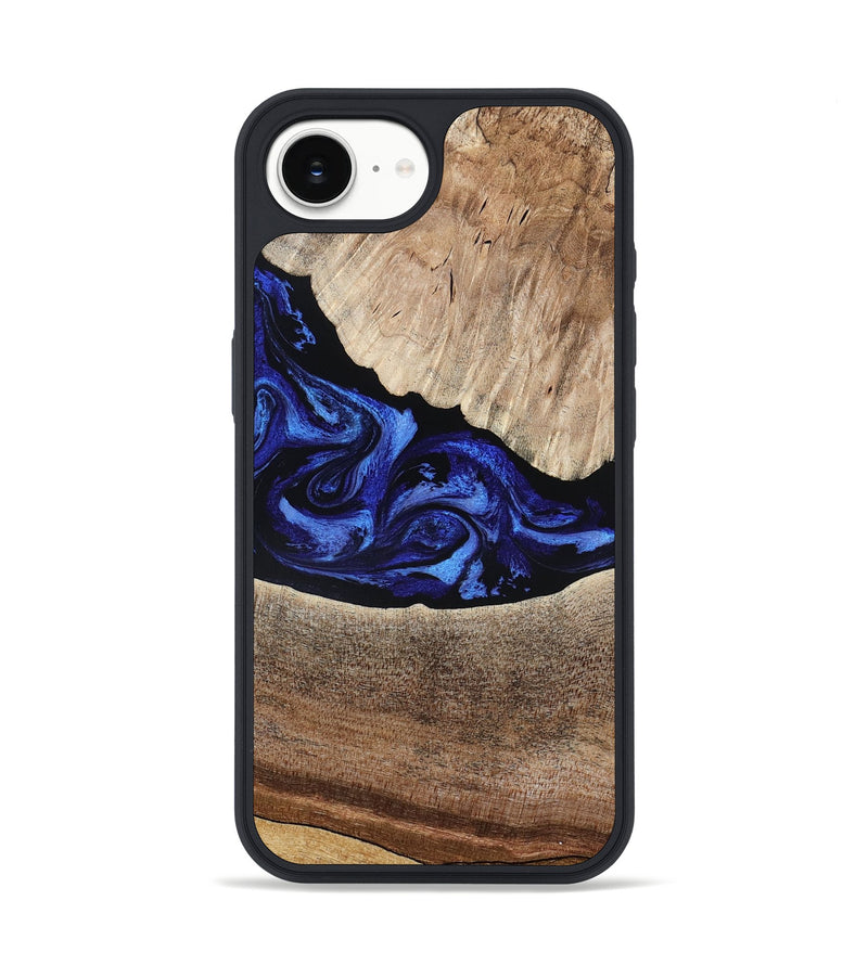 iPhone 16e Wood Phone Case - Ariella (Blue, 802881)