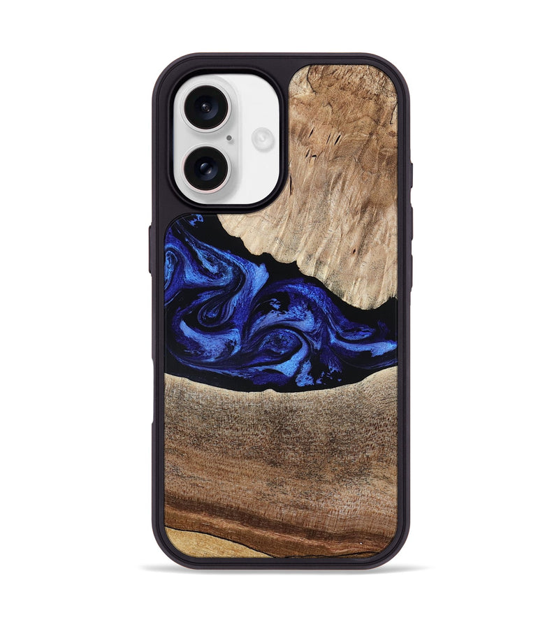 iPhone 17 Wood Phone Case - Ariella (Blue, 802881)
