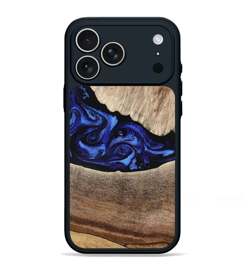 iPhone 17 Pro Max Wood Phone Case - Ariella (Blue, 802881)