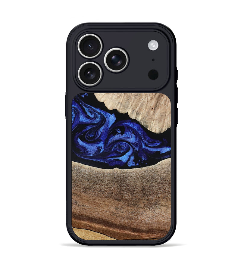 iPhone 17 Pro Wood Phone Case - Ariella (Blue, 802881)