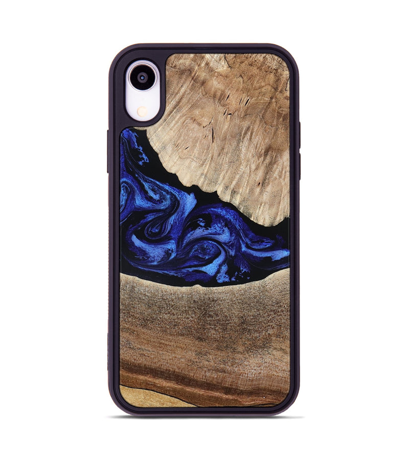 iPhone Xr Wood Phone Case - Ariella (Blue, 802881)