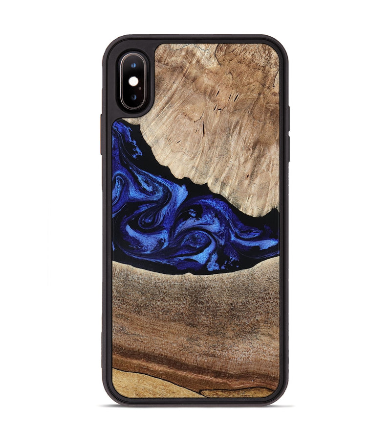 iPhone Xs Max Wood Phone Case - Ariella (Blue, 802881)