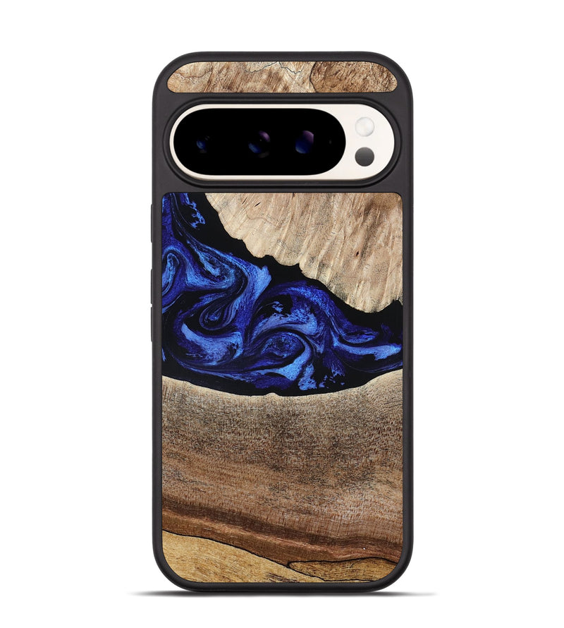 Pixel 9 Pro Wood Phone Case - Ariella (Blue, 802881)