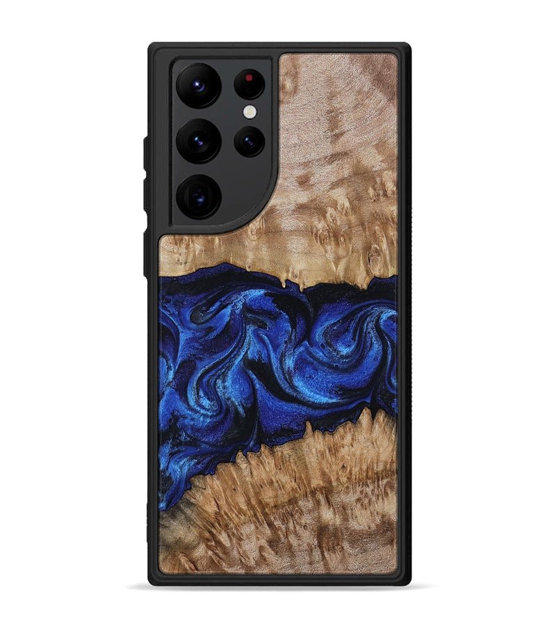 Galaxy S22 Ultra Wood Phone Case - Nels (Blue, 802886)